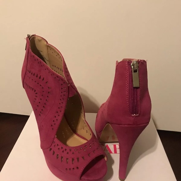Pink boots peep toe 9 - Picture 2 of 4